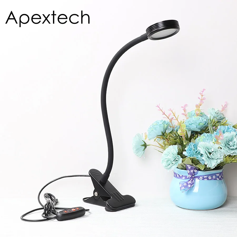 

Apextech Modern LED Reading Lamp 3W 3Color Switchable Desk Lamp With Dimming Controller USB Charging Studying Working Lights