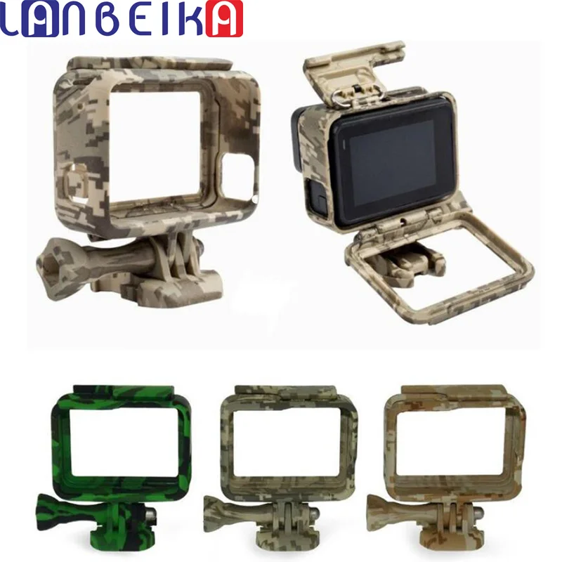 

LANBEIKA For Gopro Camouflage Color Standard Border Frame Protective Housing Case Cover for GoPro Hero 7 black 6 5 Hero5 Hero6