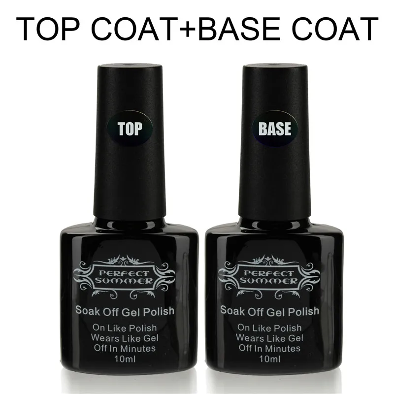 

10ml 2PC/Set Gel Nail Polish Base and Top Coat Set Sake Off BaseTop Coat Nail Gel Lacquer Gel Let Color Stay Longer Luster