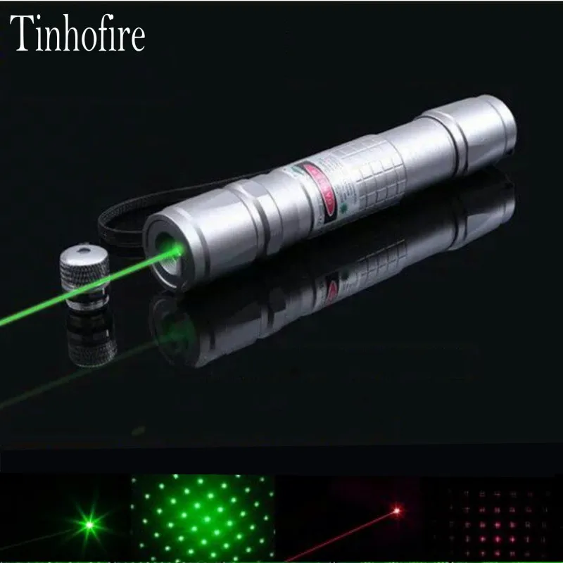 

Tinhofire High Power Lazer Pointer Check Laser 5mW Green 532nm Red 650nm Laser Pointer Pen 1x18650 Battery Flashlight Laser