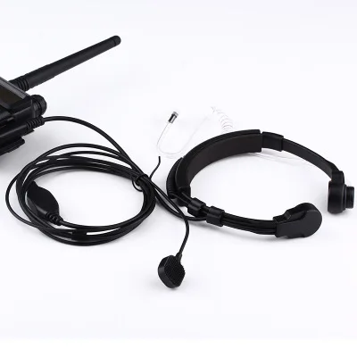 2pcs extendable Throat Mic Earpiece Headset Walkie Talkie BAOFENG UV 5R UV 82 Finger PPT speaker Microphone CB radio air tube