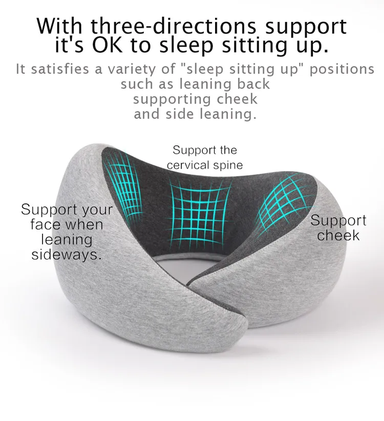 Personalized U shape travel neck pillow inflatable scarf neck rest pillow memory foam pillow