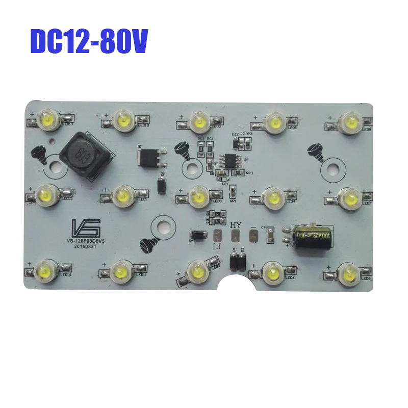 

2pcs LED Ligh Board 30W Driver Integrated 5 Inch 15 LED Board with Aluminium PCB Board DC12-80V High/low Beam LED Light