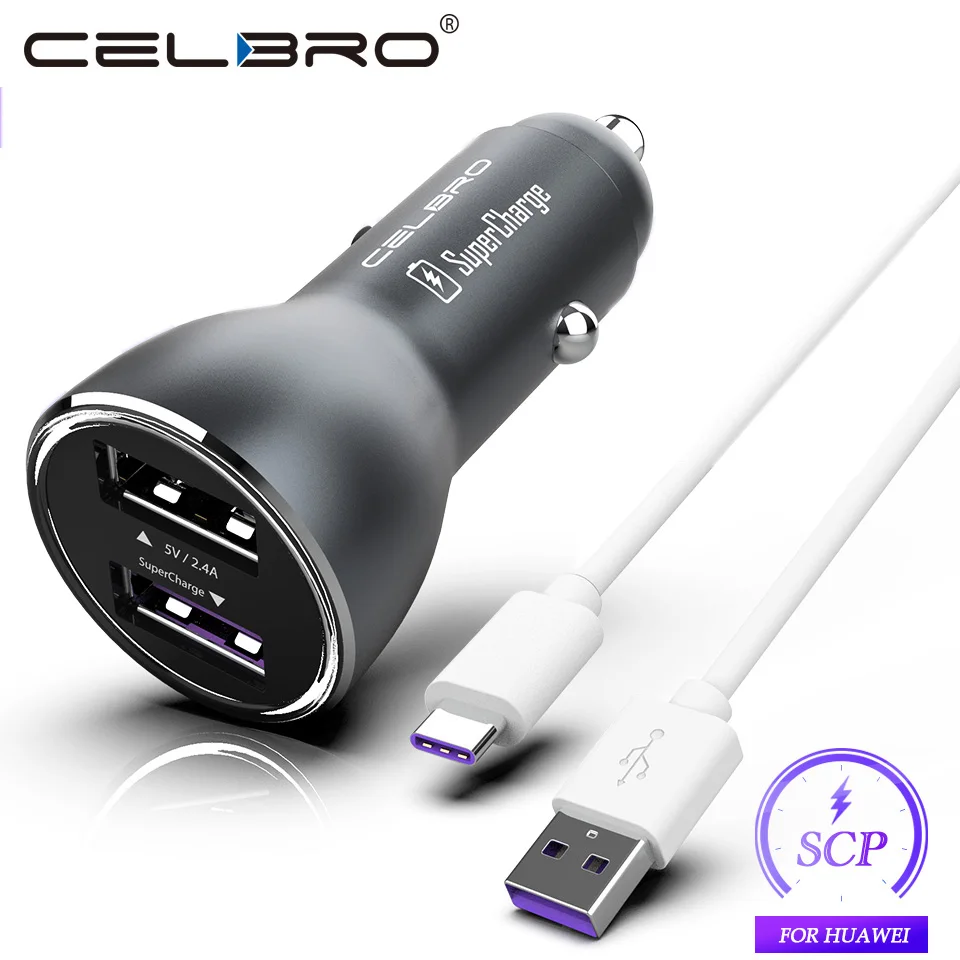 

Car Charger for Huawei Supercharge Fast Charging Car-Charger for Huawei P30 P20 Lite Mate 20 10 Pro X P10 Plus Honor 20 V10 10 9