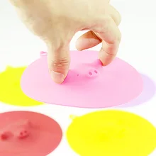 LINSBAYWU милый 1 шт. горячий маленький поросенок силиконовая Анти-пыль стеклянная крышка для чашки кофейная кружка уплотнительная крышка инструмент для гостиной кухонный аксессуар