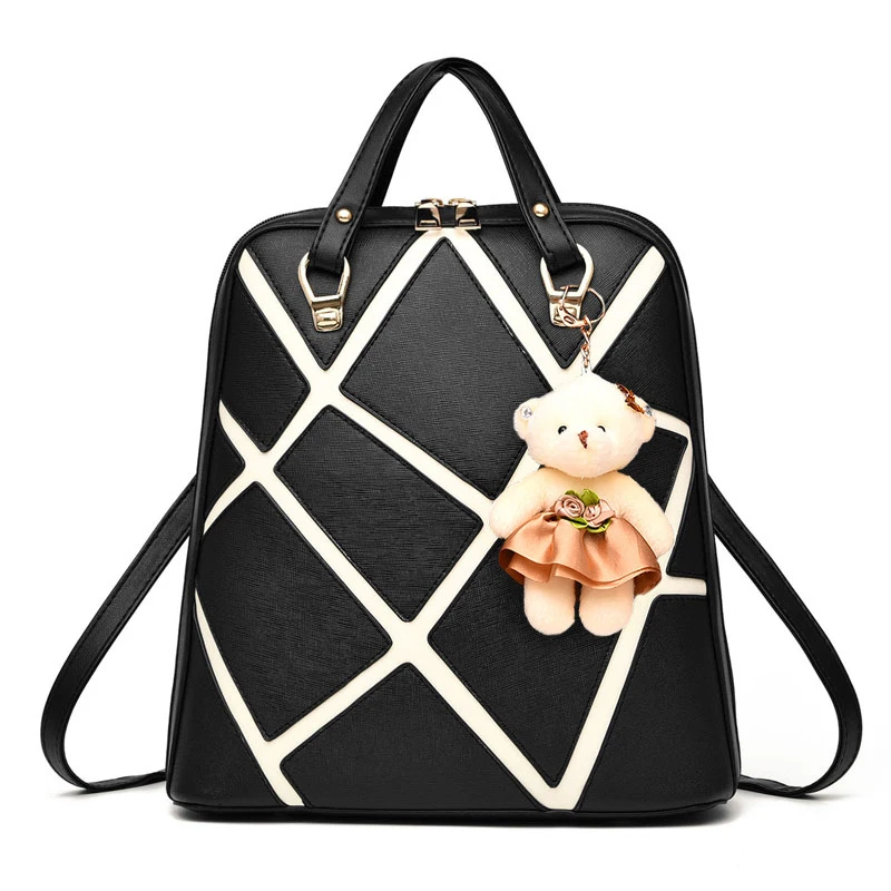 

Luxury PU Backpack Women Bags Designer Teenager Girls Satchels Women Fashion Solid Backpacks PU Leather Bags Soft back 2018