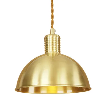 

Modern iron brass hemispherical pendant lamp 220V E27 LED novelty hanging light fixture restaurant bedroom living room cafe bar