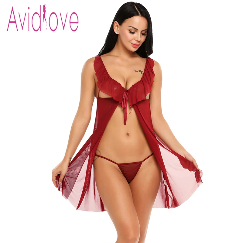 Avidlove Женская кружевная одежда для сна эротическое нижнее белье|porn costume|babydoll