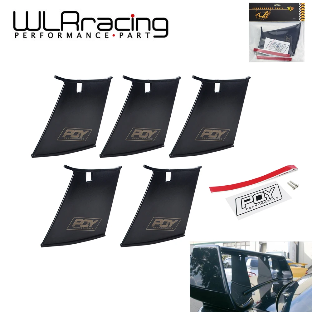 

WLR RACING - PQY Spoiler WING STABILIZER FOR Subaru 2004-07 STI SEDAN With PQY sticker SET of 5 WLR-WSS01