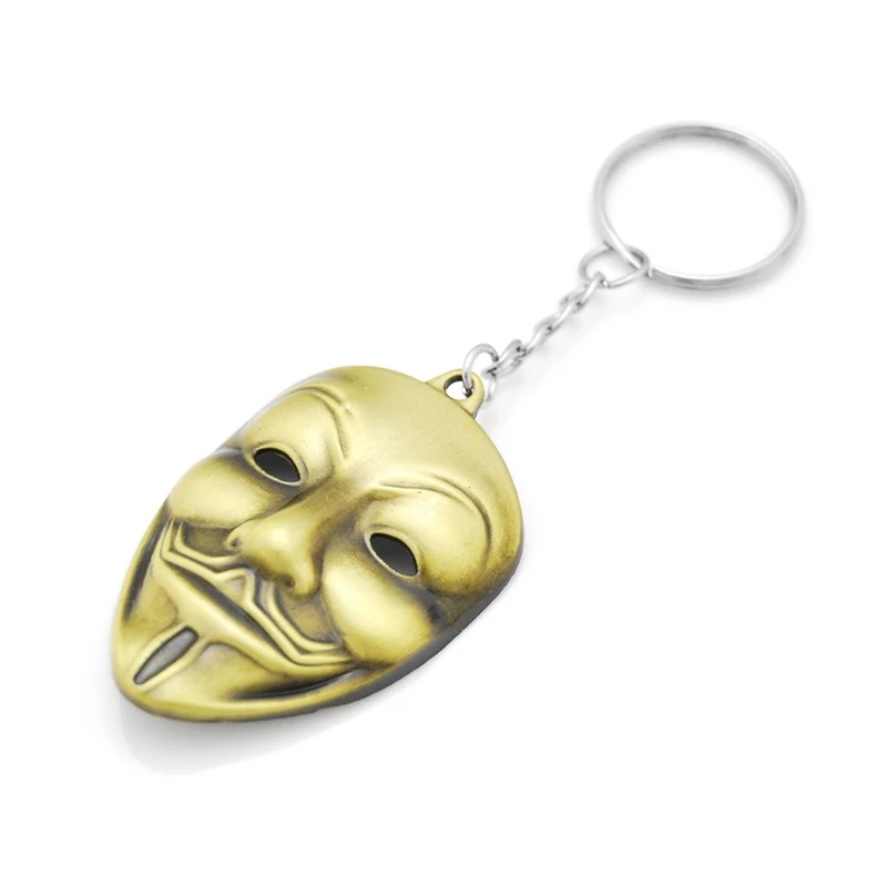 Movie Series Key Chain V for Vendetta Hacker Mask New Keychain for
