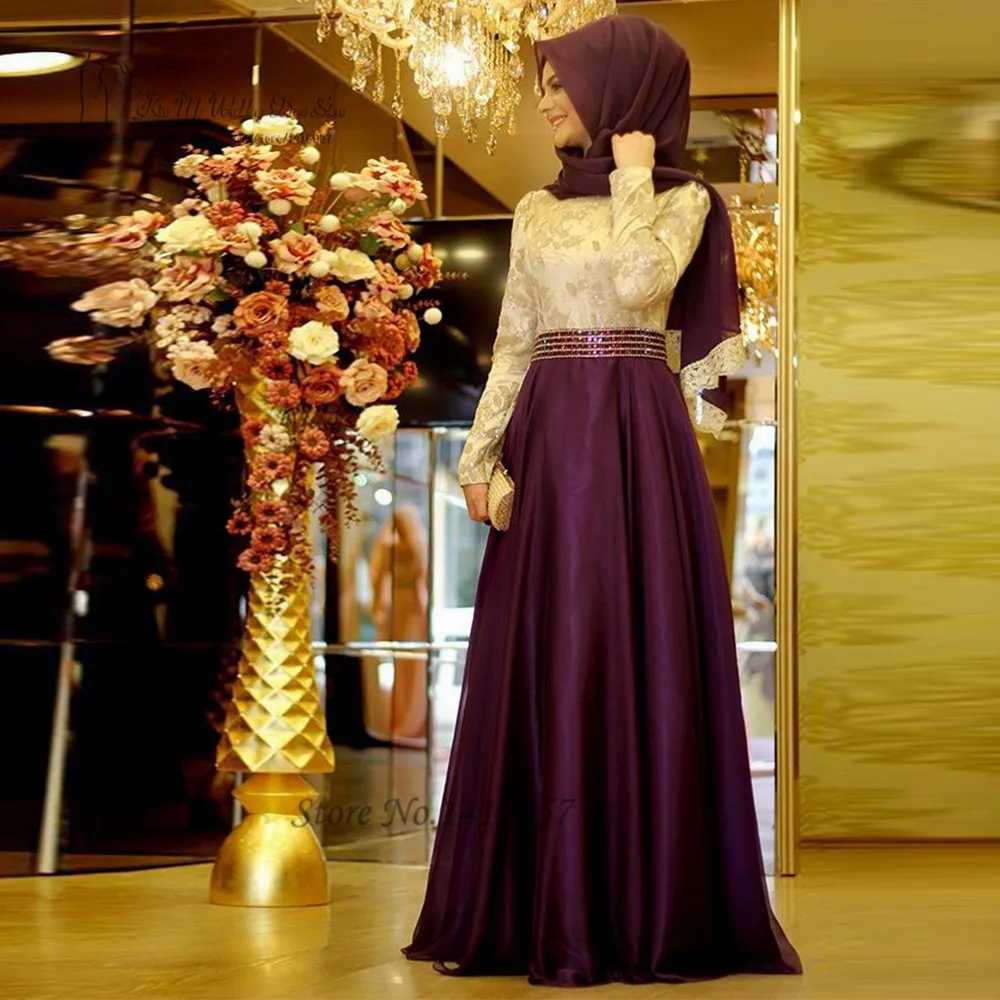 2016 Muslim Evening Dresses Long Sleeve Purple Green Embroidery Hijab Islamic Dubai Abaya Kaftan Prom Dress Robe de Soiree 2016 Muslim Evening Dresses Long Sleeve Purple Green Embroidery Hijab Islamic Dubai Abaya Kaftan Prom Dress Robe de Soiree