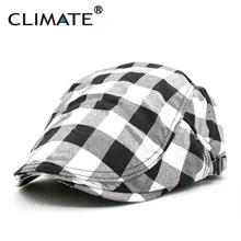 Мужские клетчатые береты, весенние хлопковые шапки на плоской подошве, черные и белые чеки, берет Ripstop Grid cap s, для женщин и мужчин, регулируемый головной убор