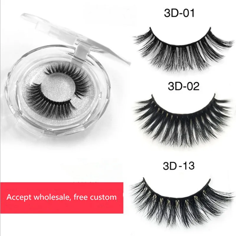 

20pcs 3D Faux Mink Hair Soft False Eyelashes Fluffy Wispy Thick Lashes Handmade Soft Eye Makeup Extension Tools