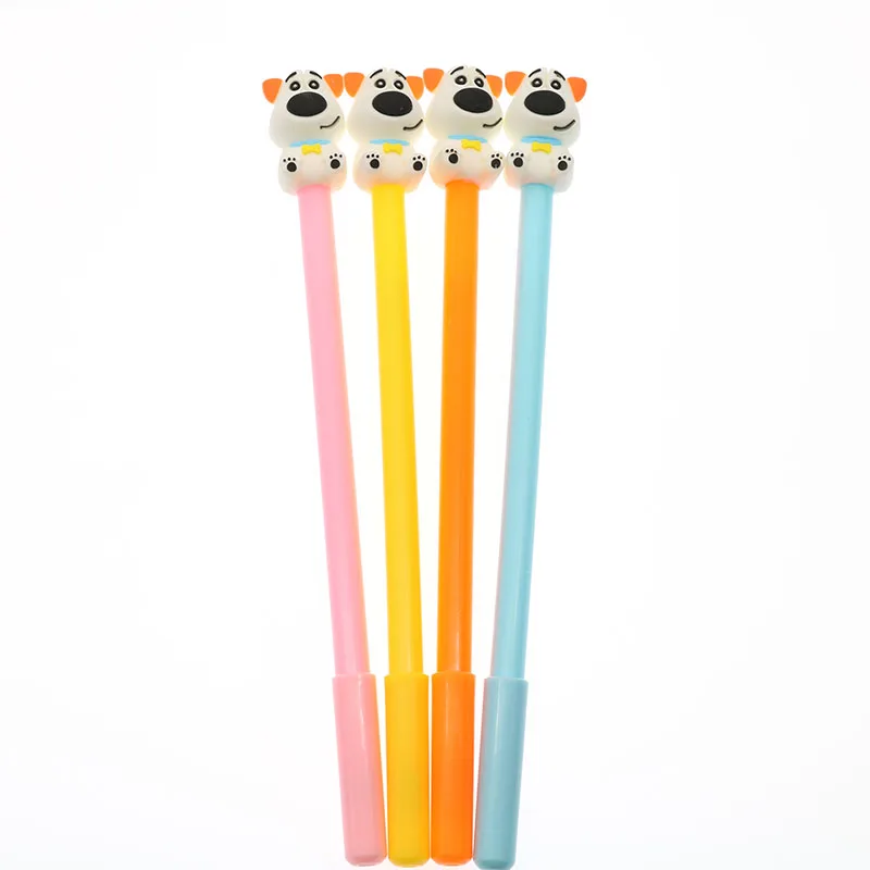 

4 Pieces / Set Of Cartoon Cute Puppy Black Gel Pen 0.38 Cm Stationery Pen Tool Writing School Toy Supplies Randomly Sent