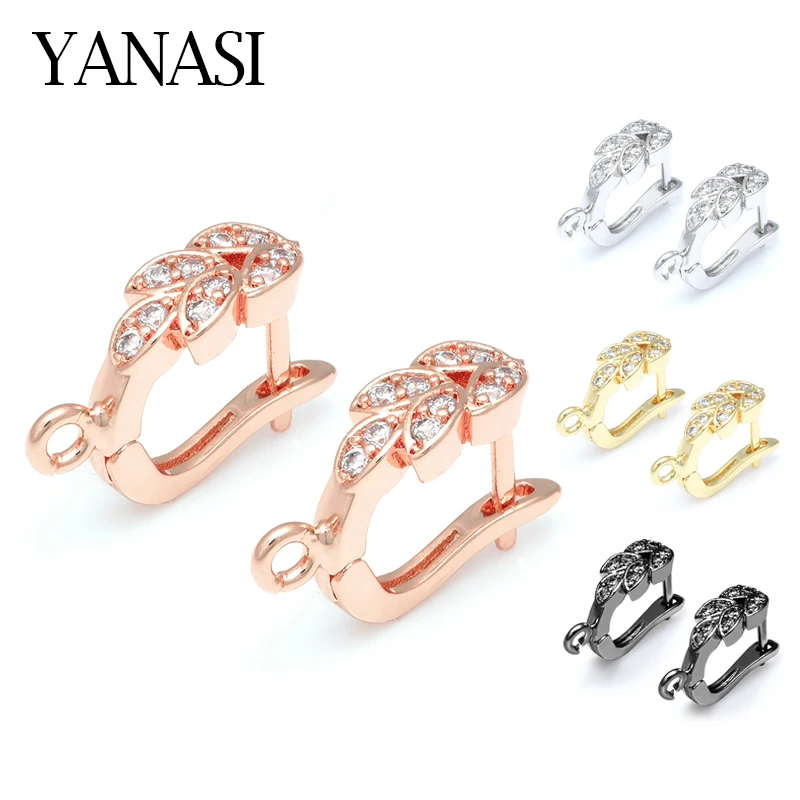 

New Leaf Shape Earring Findings Gold/Silver Earring Hooks Women's Jewelry Accessories Jewelry Earrings Making Wholesale