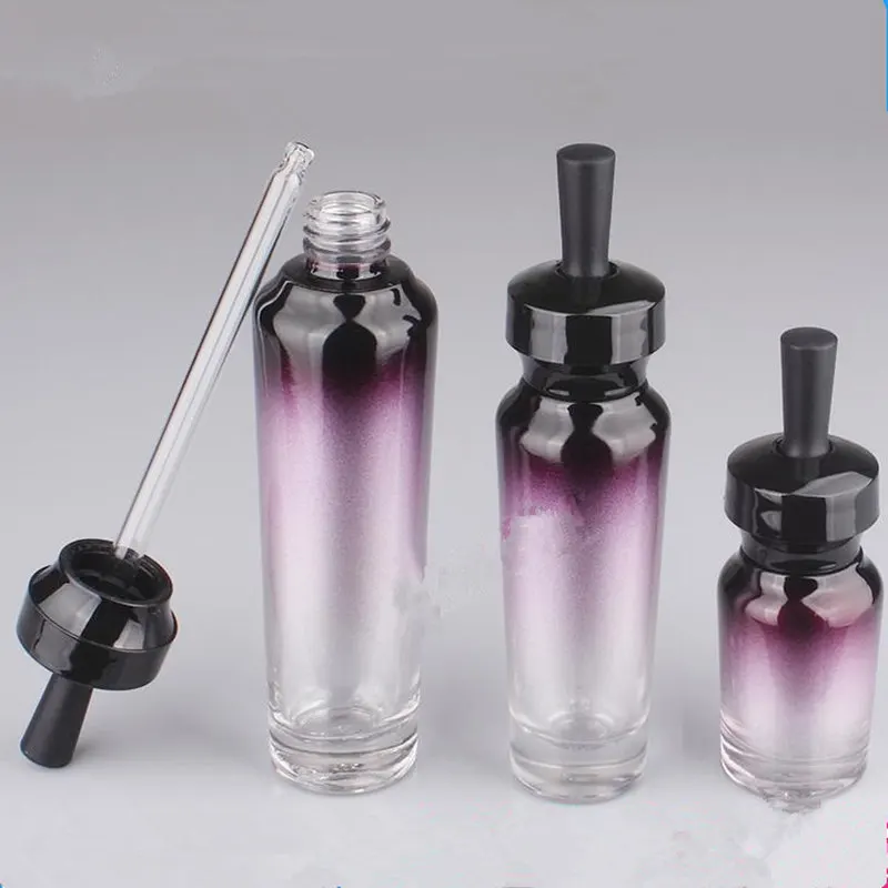 20ml purple essential oil glass bottle cosmetic packaging dropper bottle luxury glass dropper