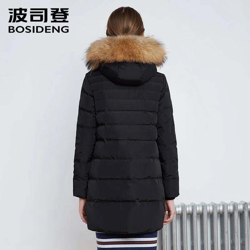 Goede BOSIDENG 2017 Nieuwe Winter Collectie Vrouwen Jas Jasje Warme Hoge Kwaliteit Vrouw Parka Jas Winter Jas Capuchon Echt Bont B1601234