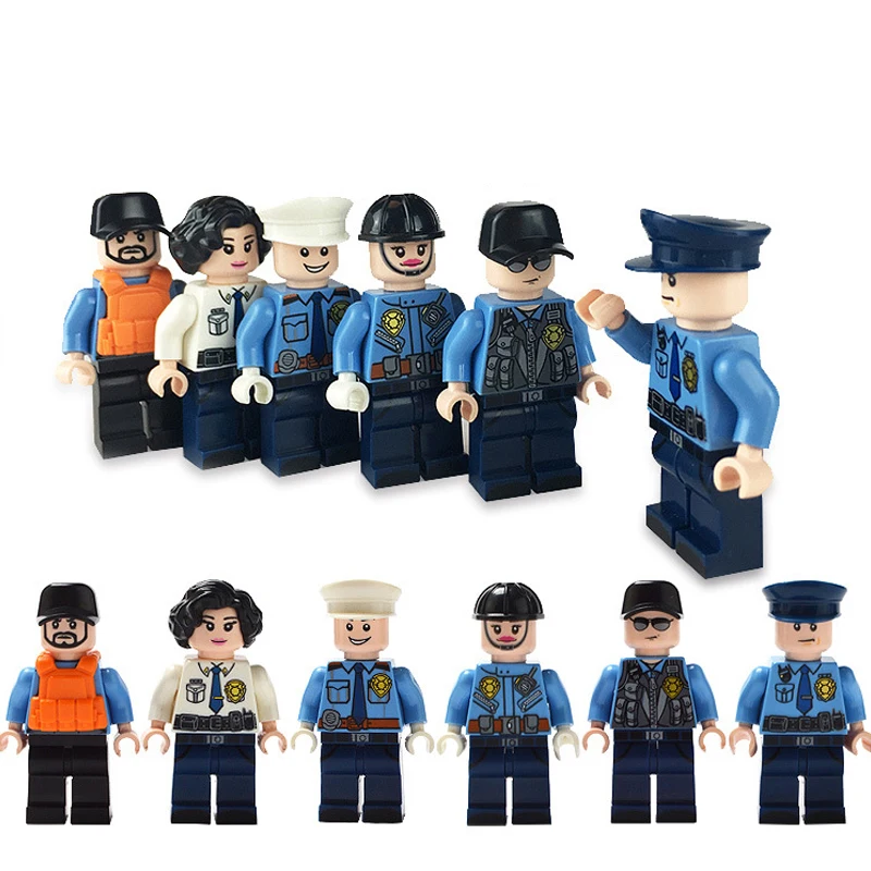 12pcs/lot Military Figures Special Police Compatible Legoings Military Mini WW2 Building Blocks Compatible LegoINGYS Bricks Toys