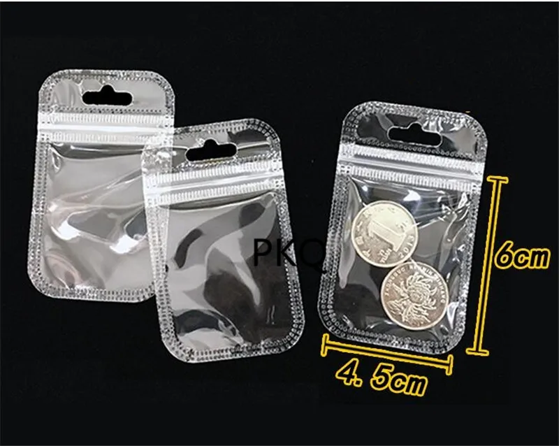 Внутренний размер 4.5x 6 см/6x8 см мини Ziplock мешок небольшой пластиковый для