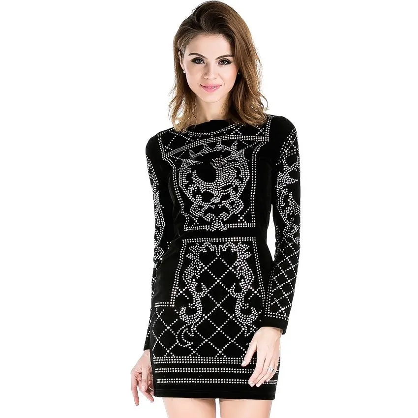 Party Dress Long Sleeves Bodycon Sheath 