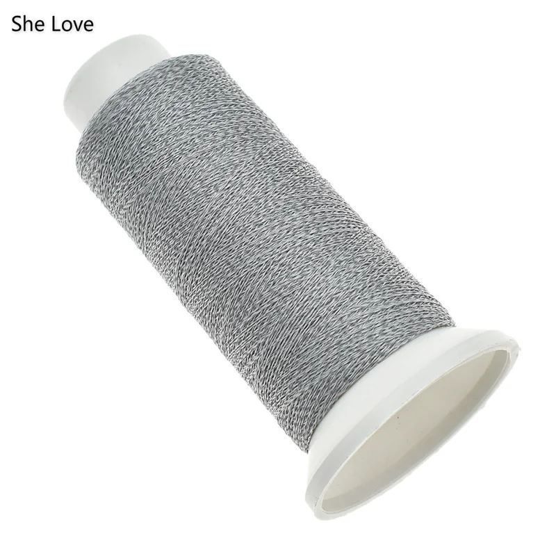 She Love 1000m Polyester Reflective Sewing Thread Line Embroidery Spool