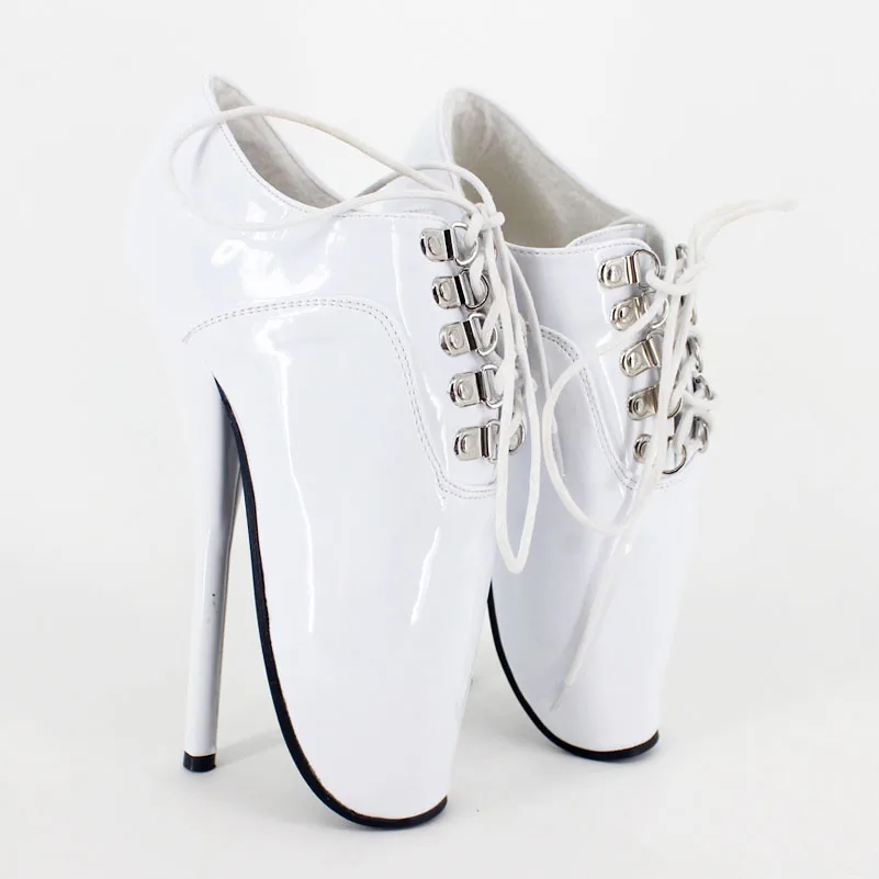 Пикантные балетные туфли-лодочки на высоком 18см каблуке пикантная обувь на высоких каблуках в стиле БДСМ под джинсу больших размеров дамская фетиш-обувь Sapato Feminino