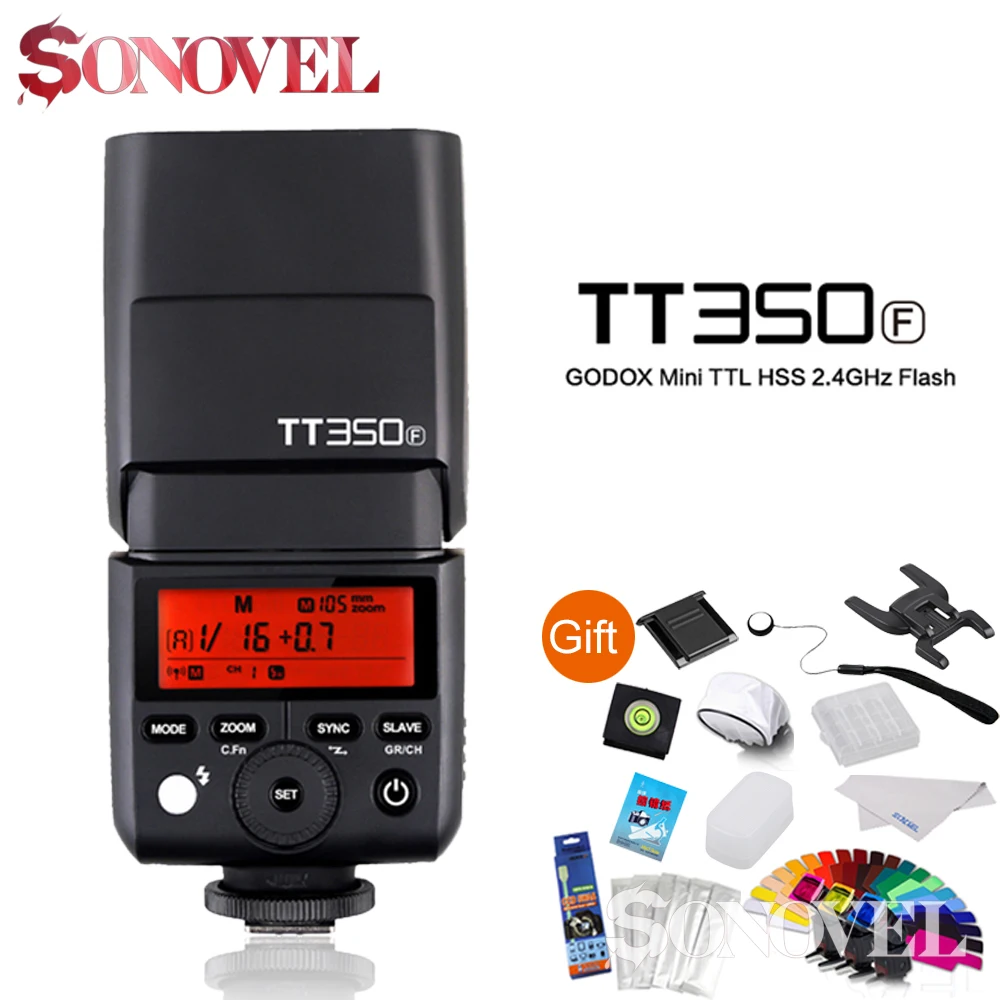 

Godox TT350F Camera Flash Speedlite 2.4G TTL HSS GN36 1/8000s High speed sync Camera flash for Fujifilm Fuji X-Pro2/X-Pro1