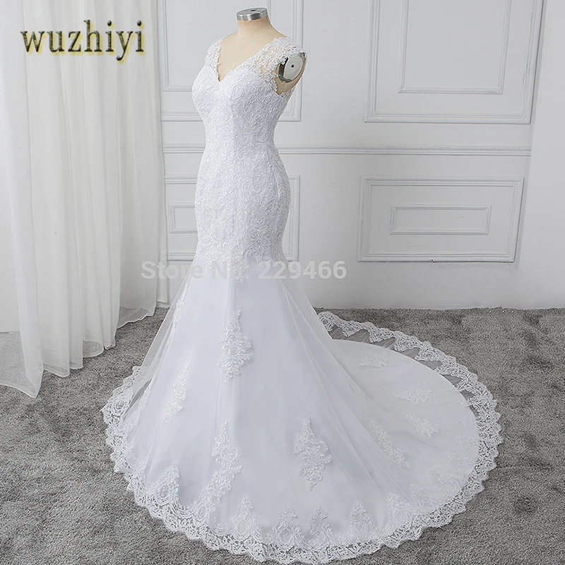 Wuzhiyi vestidos de noiva свадебное платье русалки длинное платье с поясом сексуальные свадебные платья белые свадебные платья trouwjurk mariage