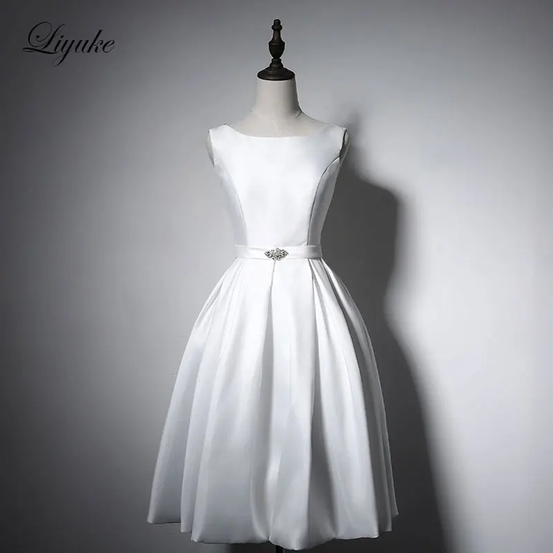 Liyuke Marvelous Scalloped Neckline Natural Waistline A Line Stain ...