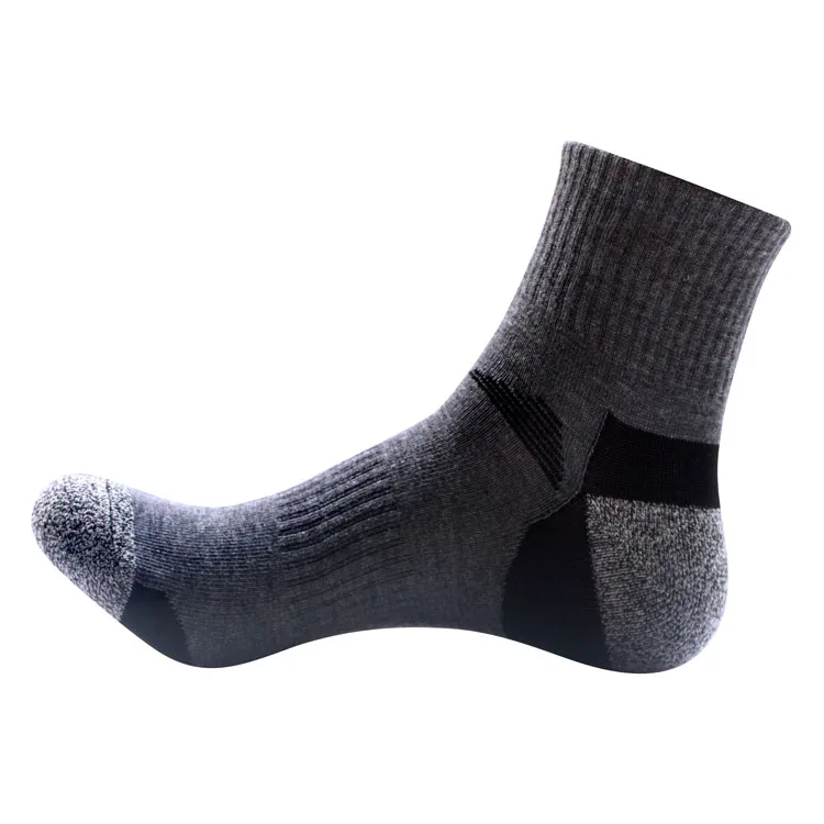 5 пар мужские коттоновые Носки спортивные Носки подкрепление дизайн для пятки ног Баскетбол Носки calcetines hombre сжатия Носки - Цвет: dark gray