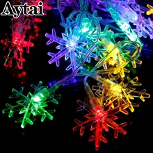 

Aytai 4M 20 Heads Christmas Snowflake LED Decoration Fairy Lights Xmas Party Home Wedding Garden Garland Christmas Decorations