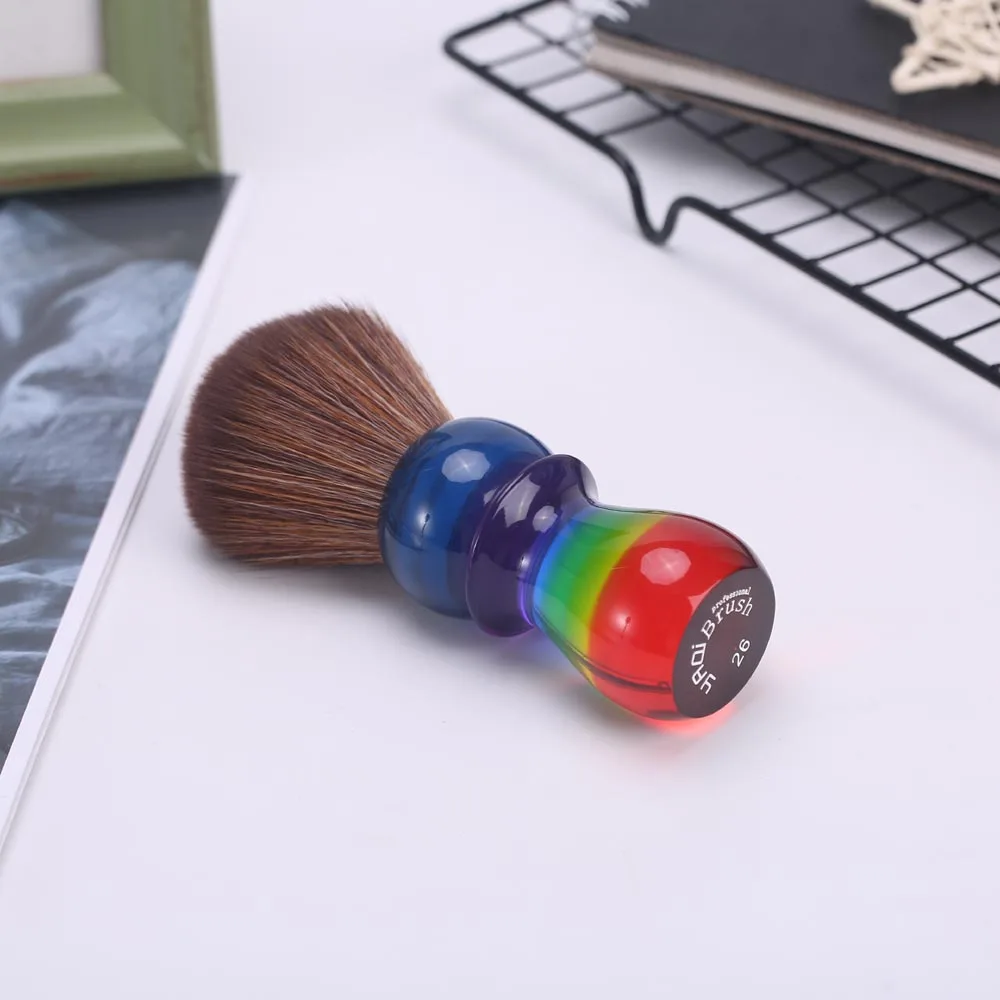 Yaqi 26mm Rainbow Brown Synthetic Hair Shaving Brushes