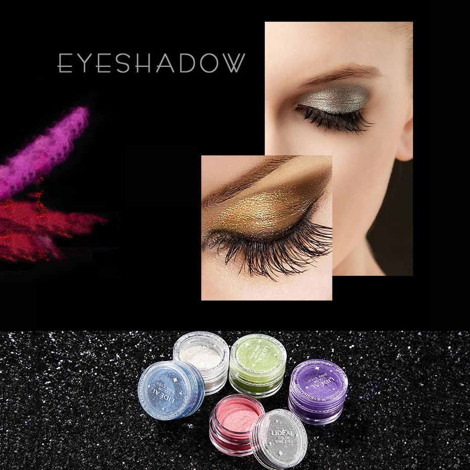 

35pcs/set Mixed Colors Eye Glitter Eyeshadow Set Makeup Shimmer Glitter Powder Eye shadow Cosmetics Professional Mineral Pigment