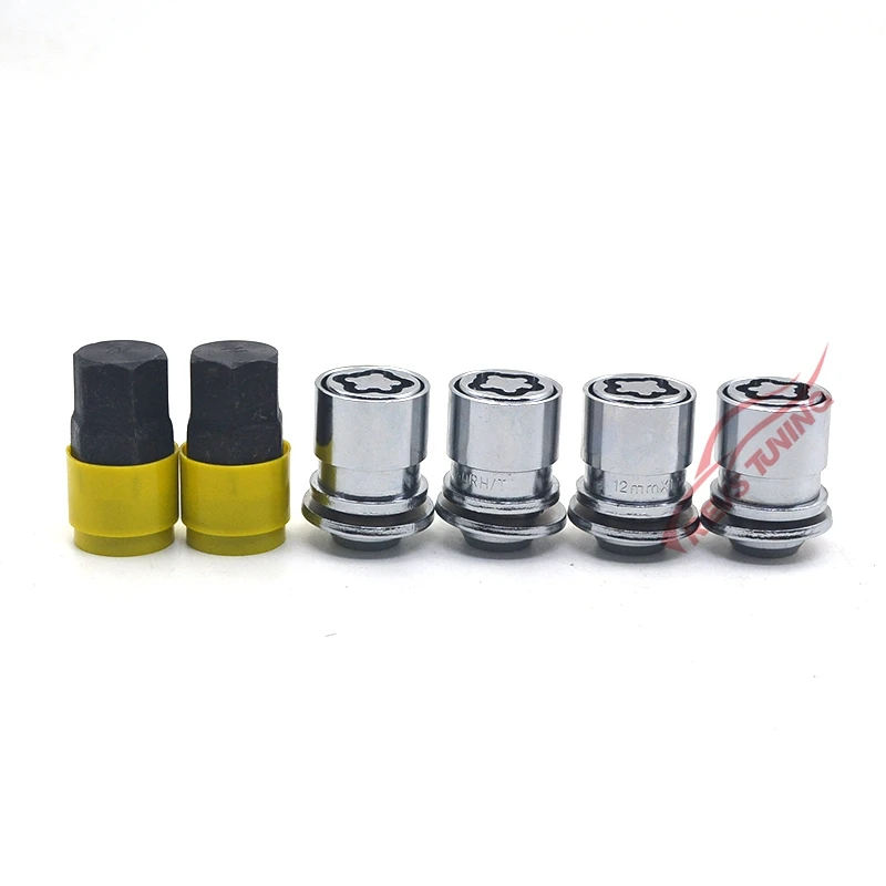 M12X1.5 4Nuts+2Keys Car Security Anti-Theft Alloy Wheel Rim Lug Nuts Lock Locking Nuts For Toyota