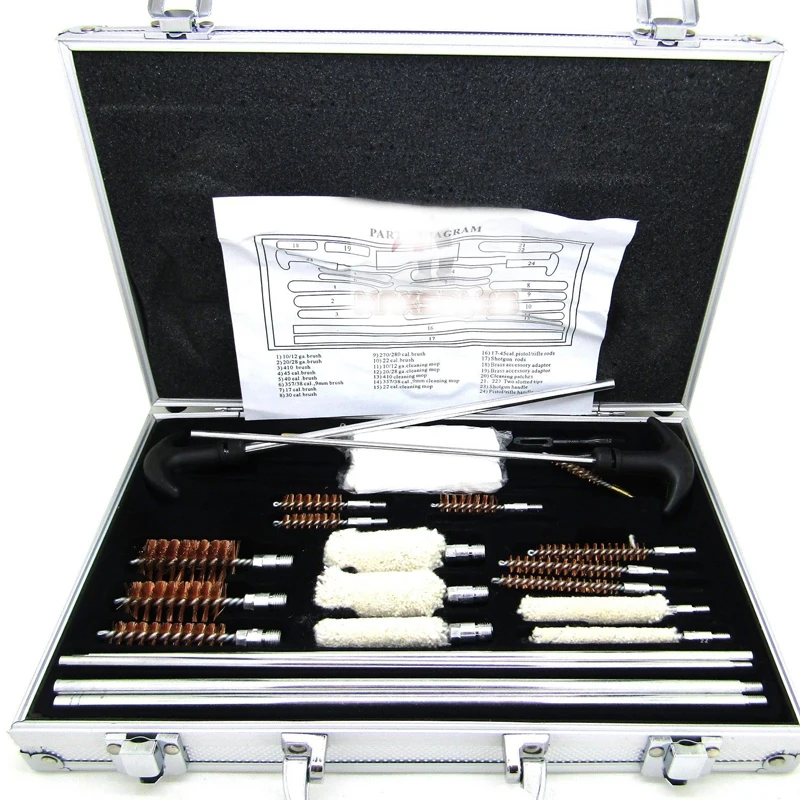 

27pcs+Clean cotton Universal Gun Cleaning Kit Rifle Pistol Shotgun Handgun Firearm Cleaner