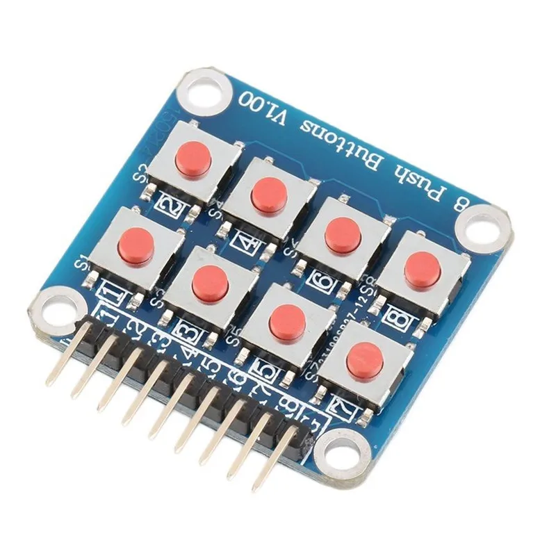 

1Pcs Matrix 8 Keypad Keyboard Board Module 8 Button Tactile Switch for Arduino
