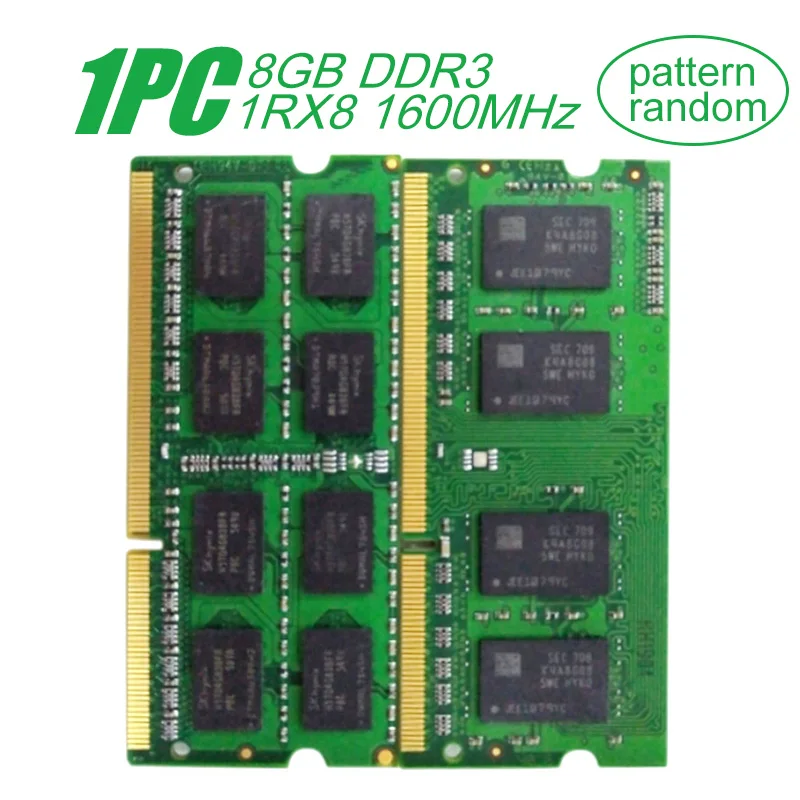 Для samsung SODIMM 8 ГБ DDR3 1RX8 PC3L-12800S 1600 МГц 1,35 в ноутбук ram 204Pin ноутбук Память ram