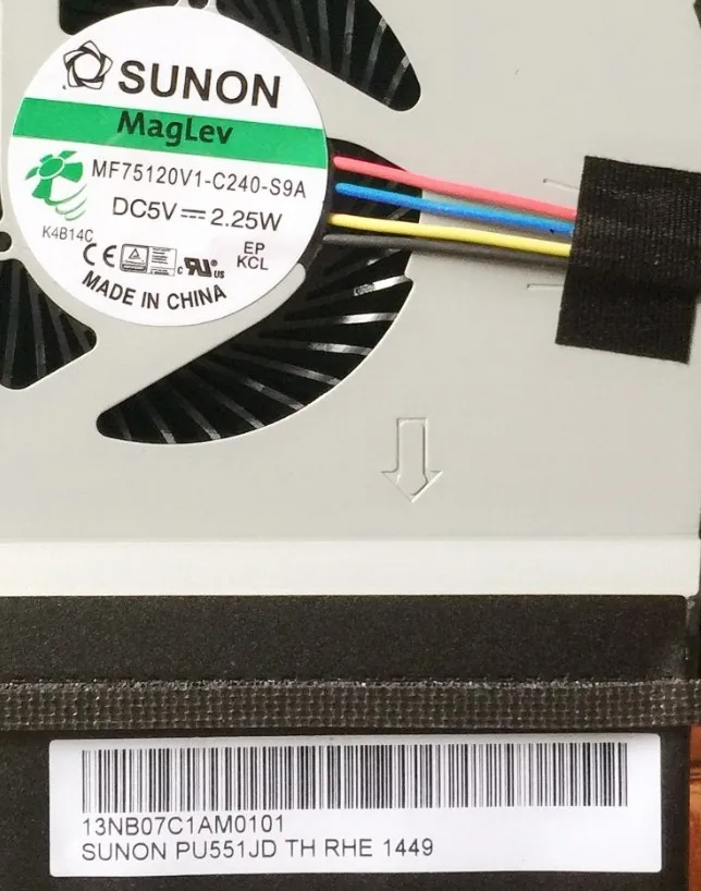 New notebook CPU fan heatsink radiator copper tube module for Asus PU551 PU551L PU551J PU551jd PU551JA PU551JH heatsink radiator