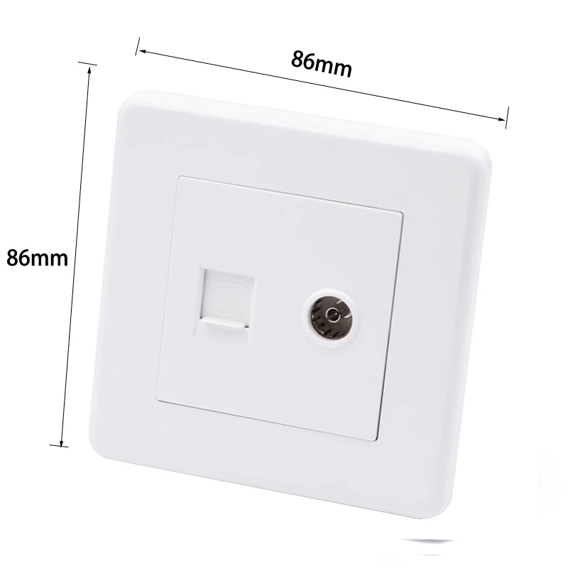 White PC RJ11 + TV Wall Panel pic 5
