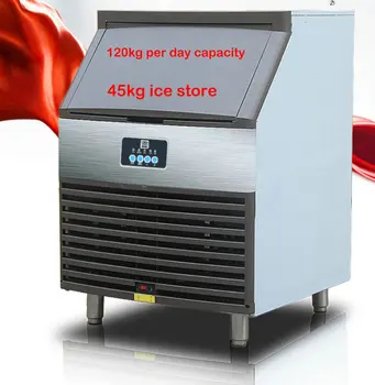 

High quality commercial electric ice making machine 120kg per day 45kg store time setting auto wash ice cube maker ice machine