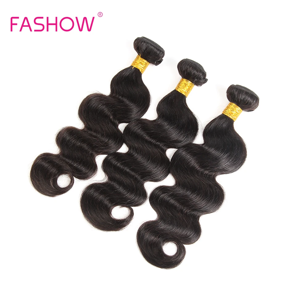 Fashow пряди для волос, индийские волосы, объемная волна, 3 пряди с кружевной застежкой, человеческие волосы для наращивания, 8-28 дюймов
