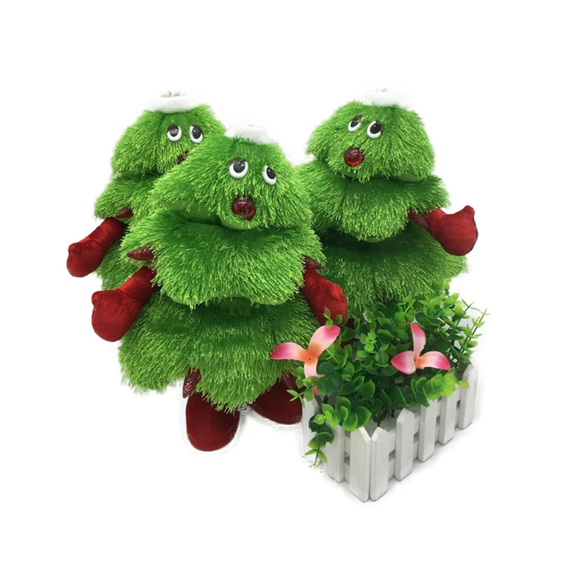 Hot Christmas Tree Dancing Light Up Toys with Music Xmas Party Plush