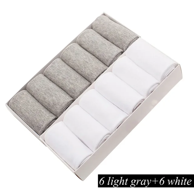 12 Pairs/Lot Plus Size Men's Cotton Socks Business Men Deodorant Crew Socks Breathable Male Solid Color US size(7-11.5) EU 39-48 LS-012