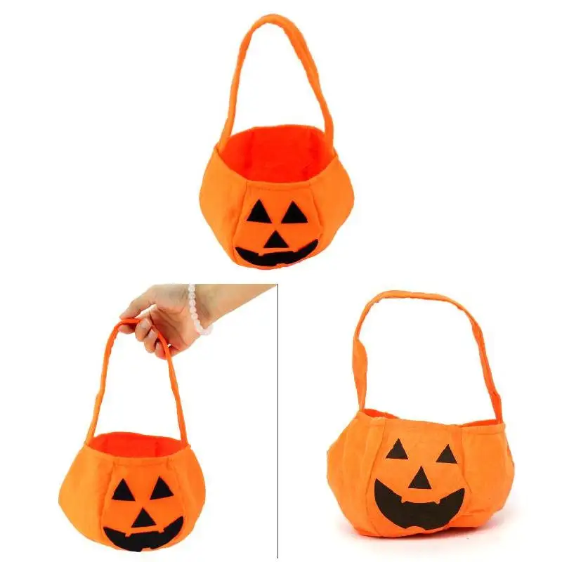 

Halloween Party Supplies Non-woven Fabrics Pumpkin Bags Halloween Props Kids Children Toys Candy Bag 2017ing Sale NSV77