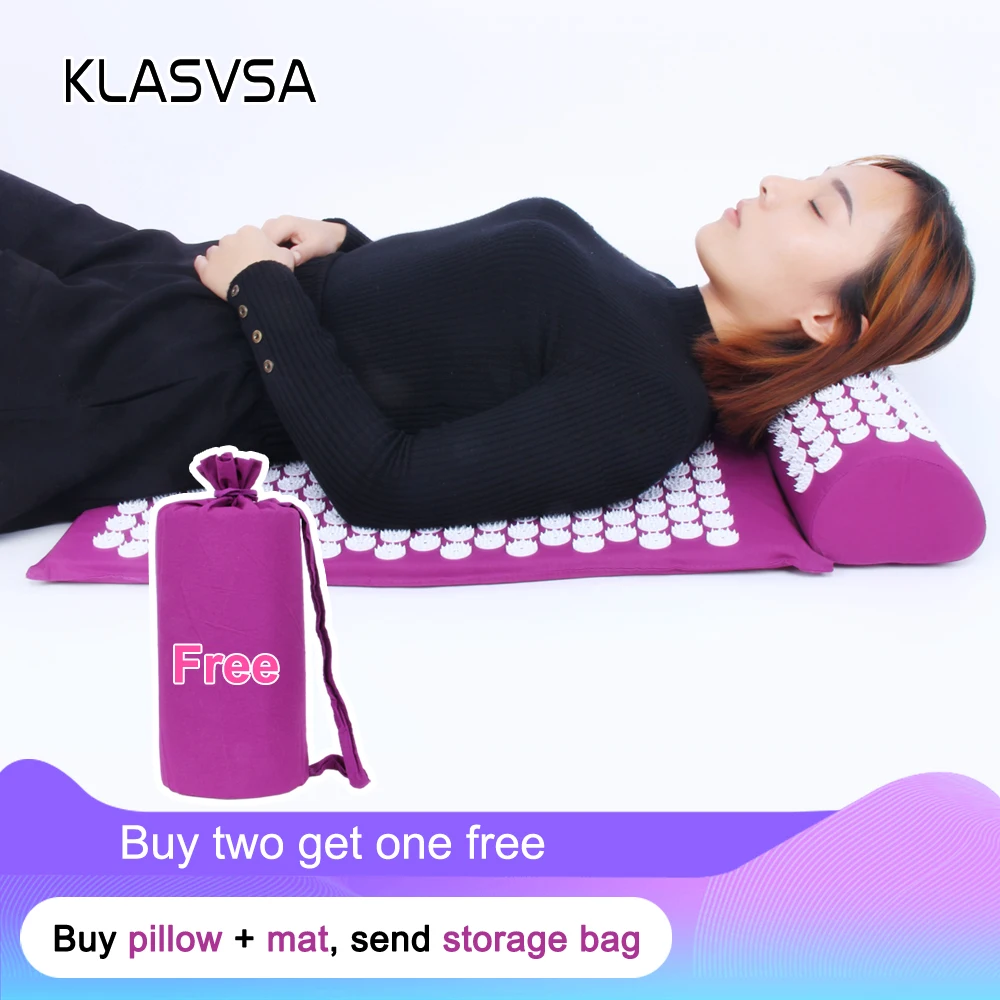 Relieve Back Body Acupressure Mat Body Pain Acupuncture Spike Yoga Mat with Massage Pillow/Mat Massage Relaxation
