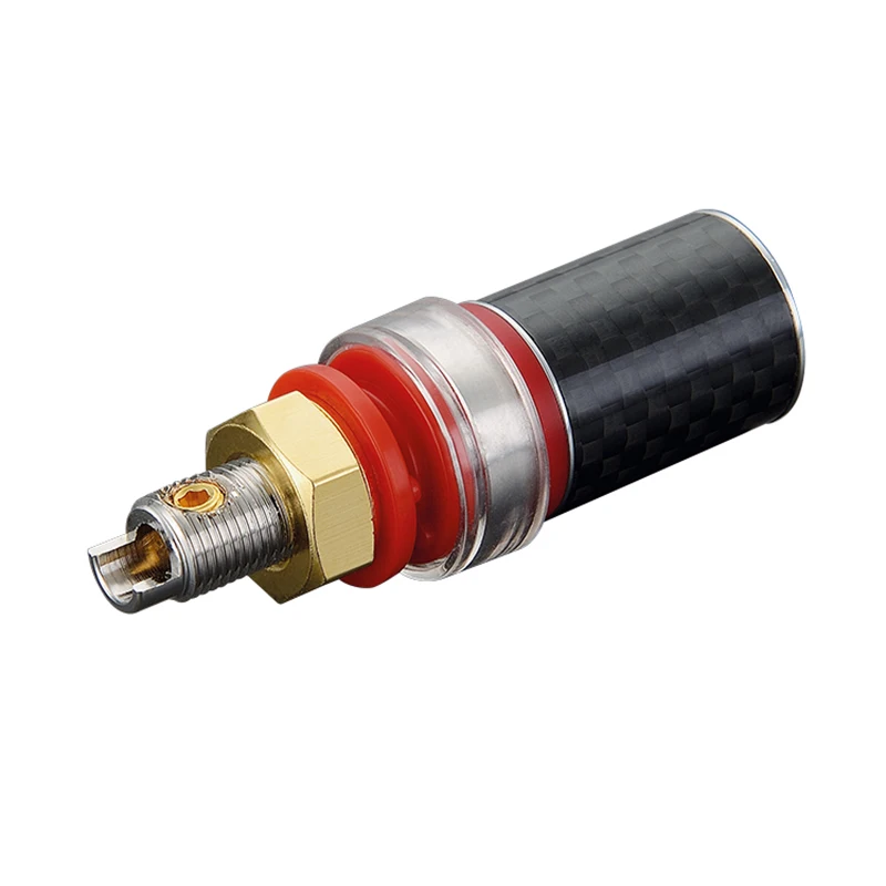 Viborg Hi-end BP604R 순수 구리 로듐 도금 탄소 섬유 오디오 바인딩 포스트 스피커 터미널 앰프, 앰프, 4 개