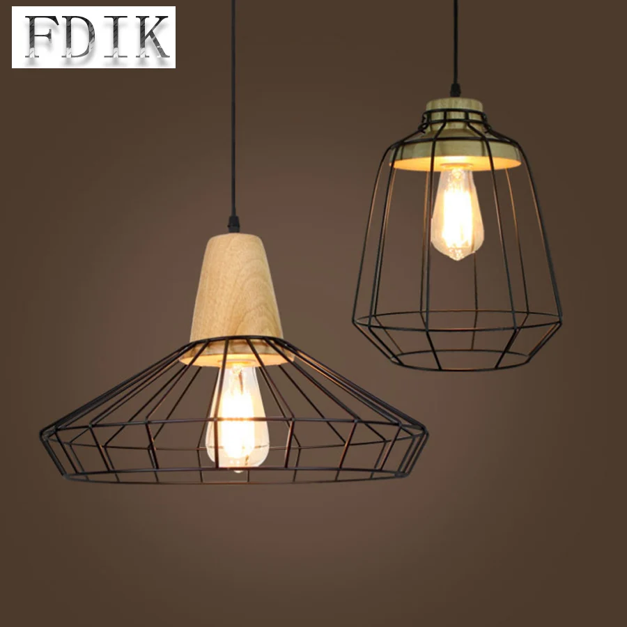 

Decorative Pandent Light Retro Lighting Cafes LED Chandelier Bar Counter Nordic Living Room Lamp Cover Lid Industrial Light