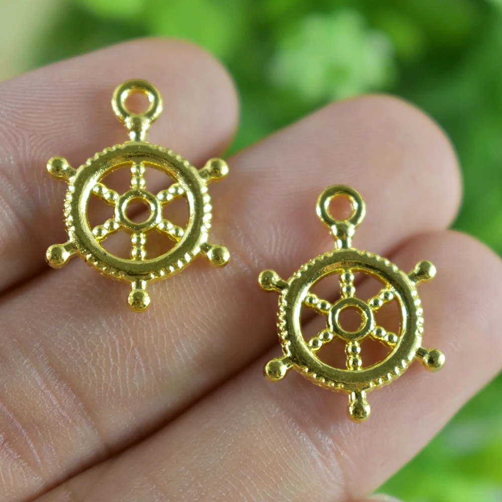 

16pieces 20x15mm Gold Colour Charm Pendant Anchor Jewelry Making DIY Handmade Craft