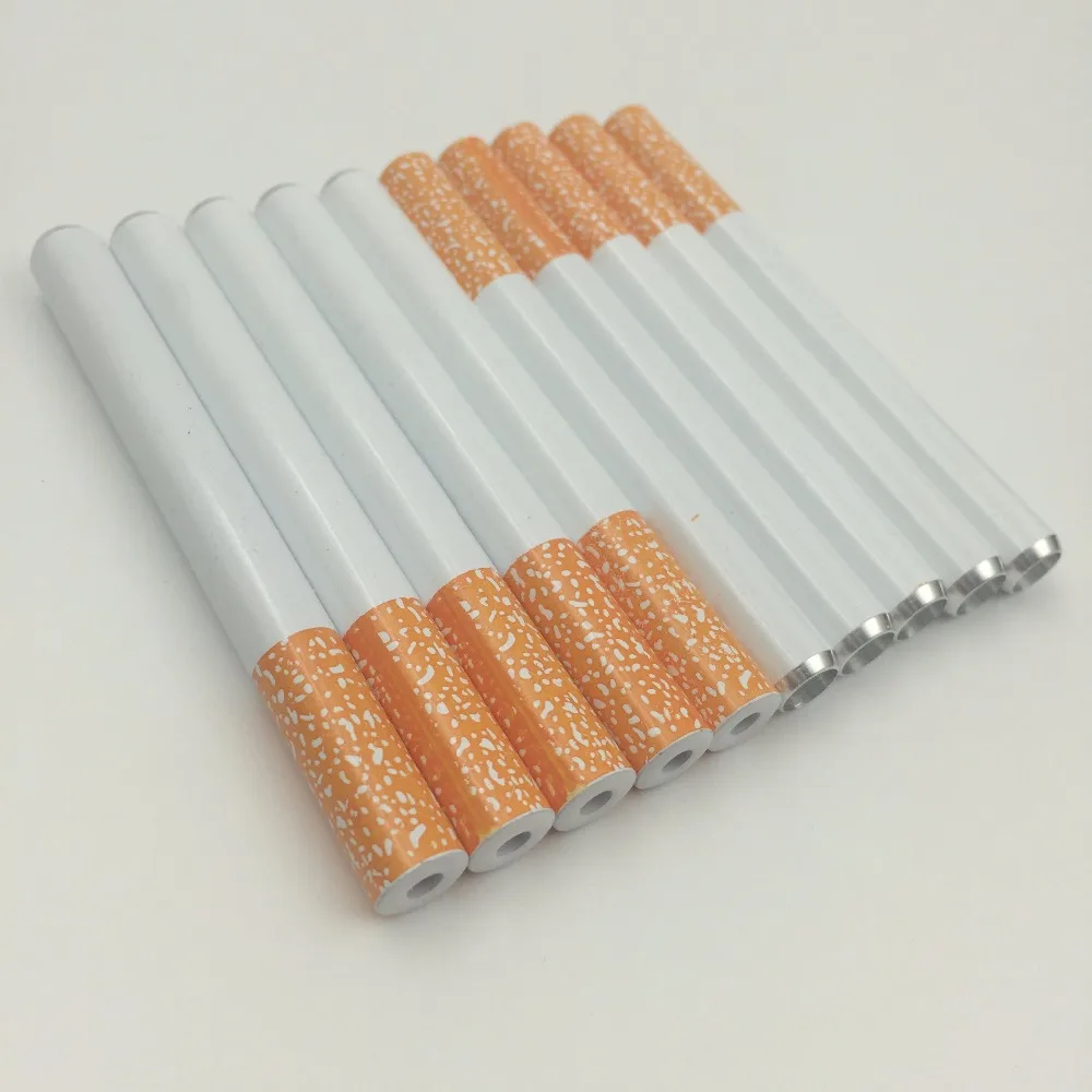 78 мм в виде сигареты водопровод оптом металлическая алюминиевая трубка для курения табака травы дыма аксессуары сигаретные трубы Chicha