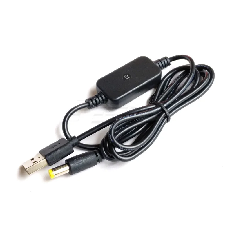 DC 5 в повышение уровня до 9 в 12 В Jack 5,5 мм x 2,1 мм 1,5 м кабель питания USB 2,0 мульти зарядное устройство Соединительный кабель для маршрутизатора лампа Таблица - Цвет: M 5V step-up 12V